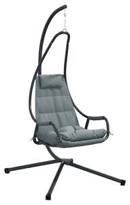 Wiszące krzesło jajo Antracyt 94 x 107 x 196,5 cm Stal