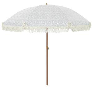 Parasol plażowy Szary i biały 205 x 205 x 210 cm