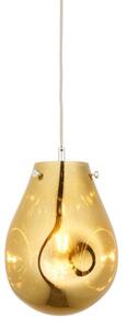 Złota lampa wisząca Mirage M - szklany klosz