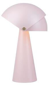 Designerska lampa stołowa Align - DFTP, różowa, matowa