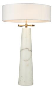 Lampa stołowa Bow - marmurowa, złote detale