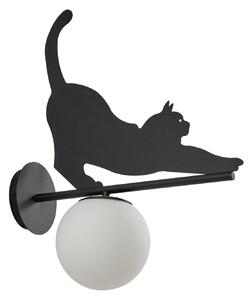 Zewnętrzna Lampa Lindby, Katti Cat, ściemnialny, czarny, balkon, metal, dworkowy | rustykalny