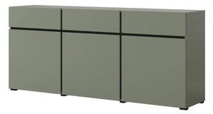Komoda CROSS 3D3S 180cm zielona/czarna