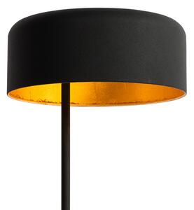 Lampa stołowa Retro czarna ze złotym wnętrzem - Jinte Oswietlenie wewnetrzne