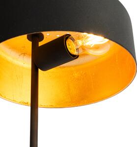 Lampa stołowa Retro czarna ze złotym wnętrzem - Jinte Oswietlenie wewnetrzne