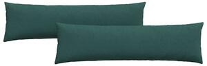 Poduszki na sofę 2 pcs Ciemna zieleń 145 x 40 cm tkanina