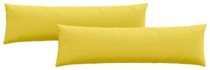 Poduszki na sofę 2 pcs Jasnożółty 145 x 40 cm tkanina