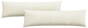 Poduszki na sofę 2 pcs Kremowy 145 x 40 cm Tkanina sztruksowa
