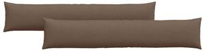 Poduszki na sofę 2 pcs Brązowy 200 x 40 cm tkanina
