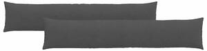 Poduszki na sofę 2 pcs Czarny 200 x 40 cm tkanina