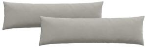 Poduszki na sofę 2 pcs Jasnoszary 145 x 40 cm tkanina