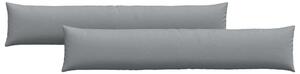 Poduszki na sofę 2 pcs Jasnoszary 200 x 40 cm tkanina