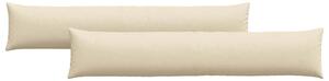 Poduszki na sofę 2 pcs Kremowy 200 x 40 cm tkanina