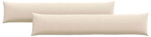 Poduszki na sofę 2 pcs Beżowy 200 x 40 cm tkanina