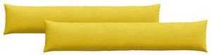 Poduszki na sofę 2 pcs Żółty 200 x 40 cm Tkanina sztruksowa