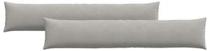 Poduszki na sofę 2 pcs Jasnoszary 200 x 40 cm tkanina