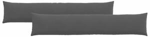 Poduszki na sofę 2 pcs Czarny 200 x 40 cm Tkanina sztruksowa