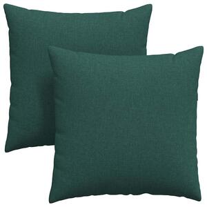 Poduszki na sofę 2 pcs Ciemna zieleń 80 x 80 cm tkanina
