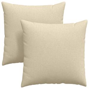 Poduszki na sofę 2 pcs Kremowy 80 x 80 cm tkanina