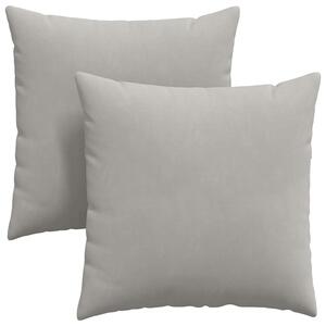 Poduszki na sofę 2 pcs Jasnoszary 80 x 80 cm tkanina