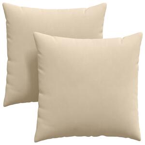 Poduszki na sofę 2 pcs Kremowy 80 x 80 cm tkanina
