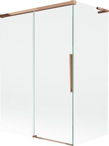 Mexen Rox L parawan nawannowy 2-skrzydłowy rozsuwany 120 + 70 x 150 cm, transparent, różowe złoto - 8C9L-120-070-60-00