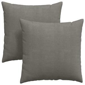 Poduszki na sofę 2 pcs Jasnoszary 80 x 80 cm Tkanina sztruksowa