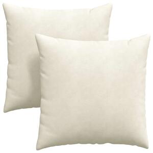 Poduszki na sofę 2 pcs Kremowy 80 x 80 cm Tkanina sztruksowa