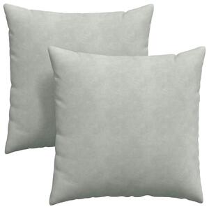 Poduszki na sofę 2 pcs Jasnoszary 80 x 80 cm Tkanina sztruksowa