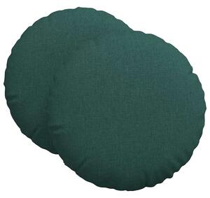 Poduszki na siedziska 2 pcs Ciemna zieleń Ø80 x 29 cm tkanina