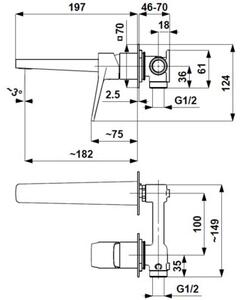 Bateria umywalkowa podtynkowa KFA ARMATURA Malaga 4529-810-44 Biały