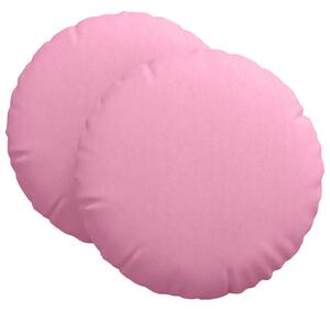 Poduszki na siedziska 2 pcs Różowy Ø80 x 29 cm tkanina