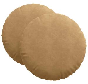 Poduszki na siedziska 2 pcs Brązowy Ø 80 x 29 cm Aksamit