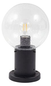 Zewnętrzna Lampa Lindby, Dangan, ściemnialny, czarny, taras, szkło, nowoczesny