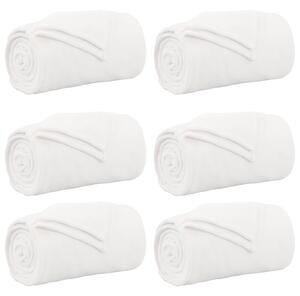 Koce narzutowe 6 pcs Biały 130 x 150 cm Polar