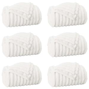 Koce narzutowe 6 pcs Biały 150 x 130 cm Polar