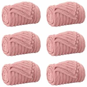 Koce narzutowe 6 pcs Różowy 150 x 130 cm Polar