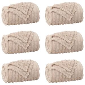 Koce narzutowe 6 pcs Beżowy 150 x 130 cm Polar