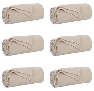 Koce narzutowe 6 pcs Beżowy 200 x 150 cm Polar