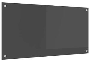 Panel kuchenny Czarny 100 x 50 cm szkło hartowane