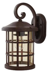 Zewnętrzna Lampa Lindby, Ankea, ściemnialny, brąz rdzawy, taras, tworzywo sztuczne, antyczny