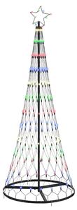 Choinka świąteczna LED z podstawą Wielokolorowe 184.5 cm Metal