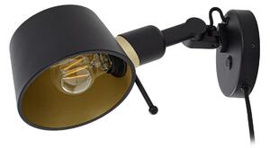 Lampa Ścienna Lucande, Silka, czarny, gabinet | pracownia, metal, nowoczesny