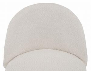 MebleMWM Krzesło tapicerowane THDC015-1 biały baranek noga czarna
