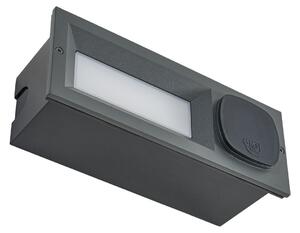 Zewnętrzna Lampa Lucande, Lachlain, czarny, balkon, metal, nowoczesny