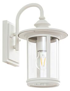 Zewnętrzna Lampa Lindby, Zayn, ściemnialny, biały, balkon, aluminium, antyczny