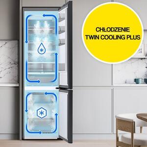Lodówka SAMSUNG RB38T607BS9 EF No Frost 203cm Szczotkowana stal nierdzewna