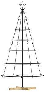 Choinka Stożkowa Świąteczna z podstawą Czarny 154 cm Stal