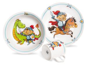 3-częściowy zestaw dziecięcych porcelanowych naczyń Orion Knight