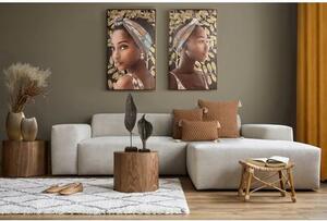 Obraz EUROFIRANY 517A 60 x 100 cm Brązowo-złoty